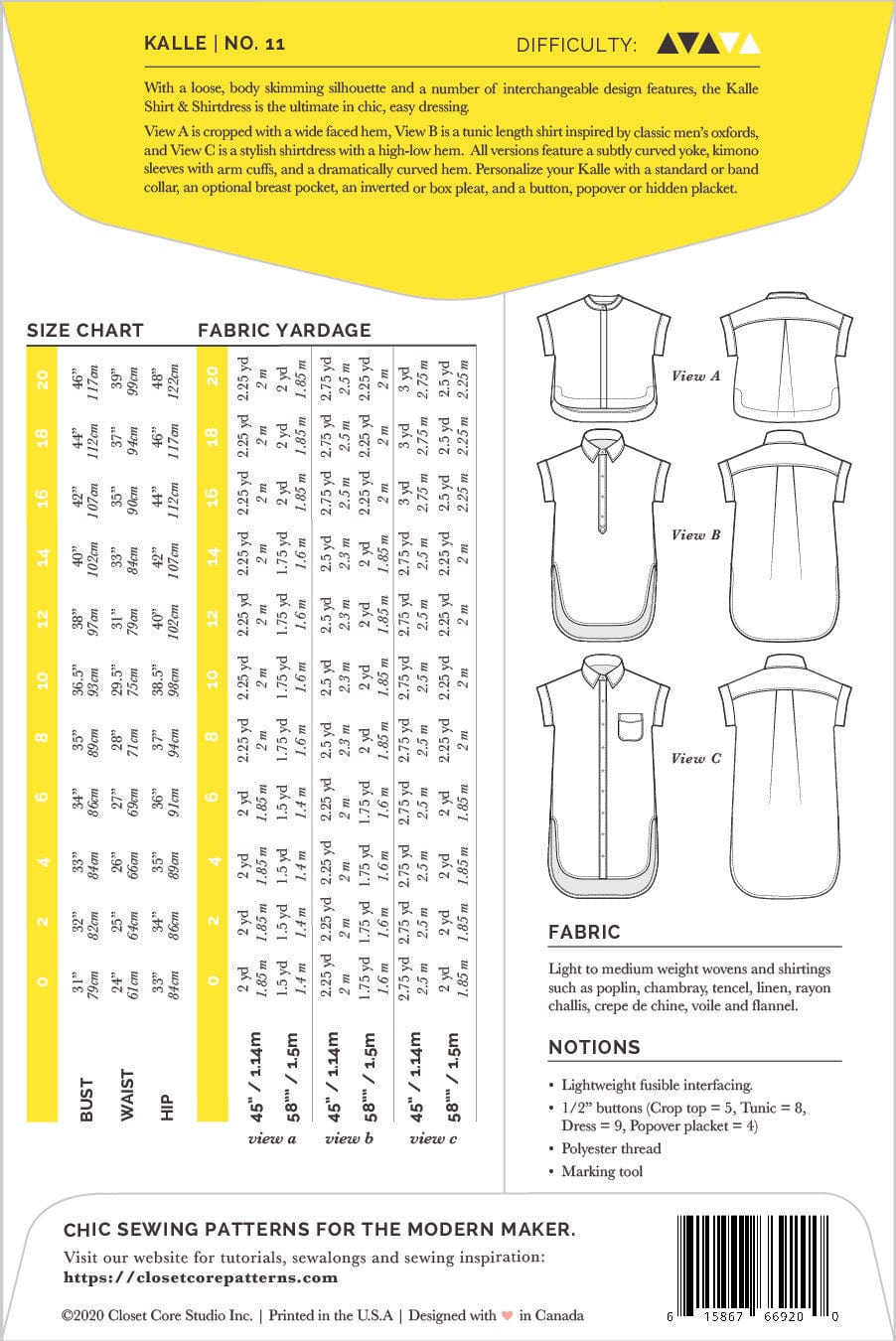 Closet Core Patterns: Kalle Shirt and Shirt Dress