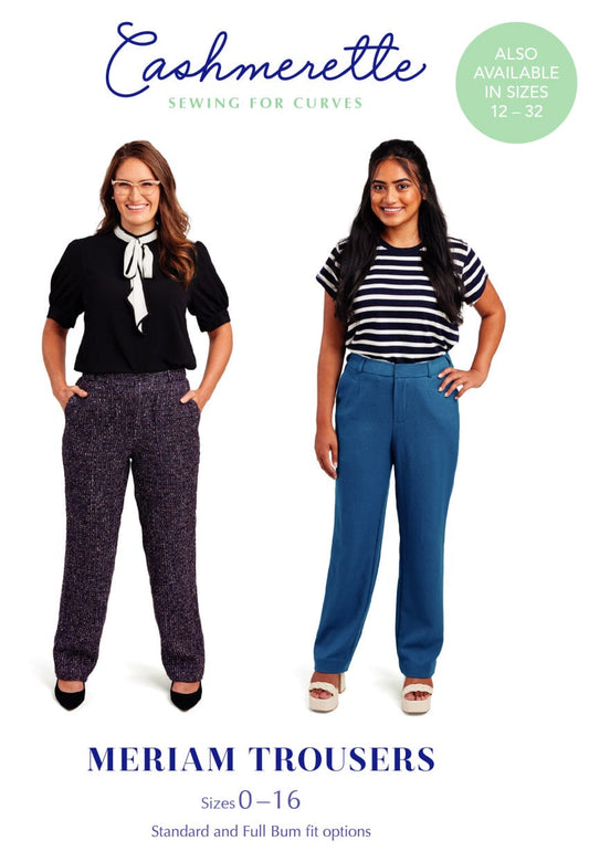 Cashmerette: Meriam Trousers in UK size 4-20 OR 16-36