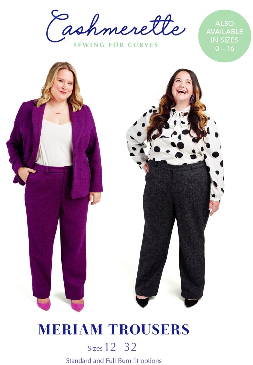Cashmerette: Meriam Trousers in UK size 4-20 OR 16-36
