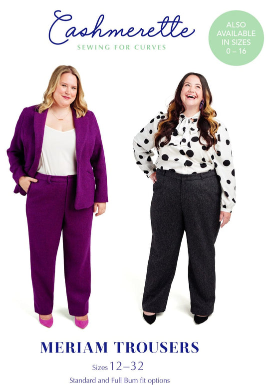 Cashmerette: Meriam Trousers in UK size 4-20 OR 16-36
