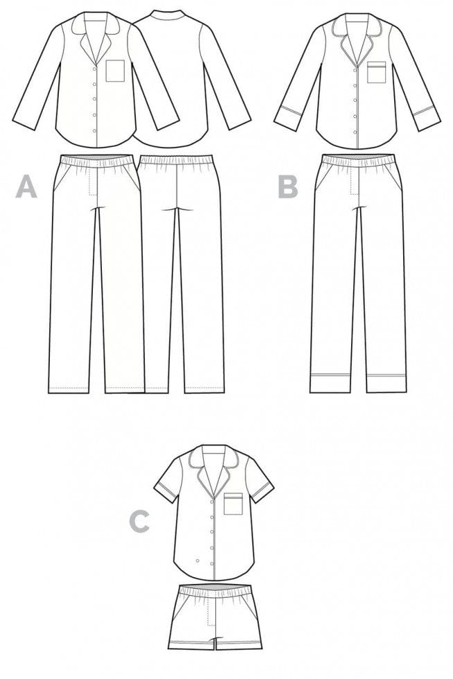 Closet Core Patterns: Carolyn Pajamas