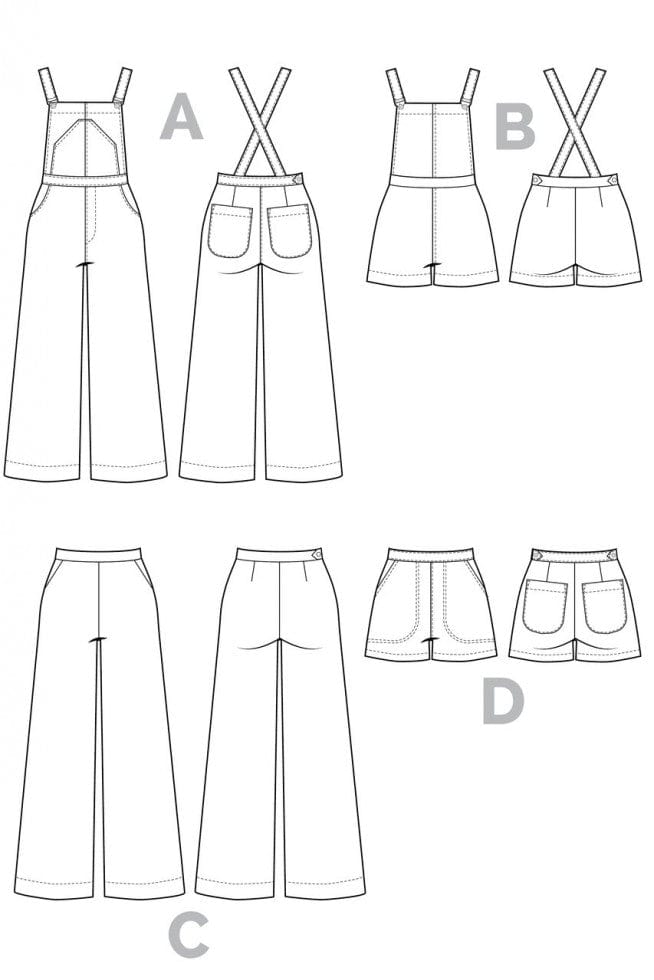 Closet Core Patterns: Jenny Overalls and Trousers