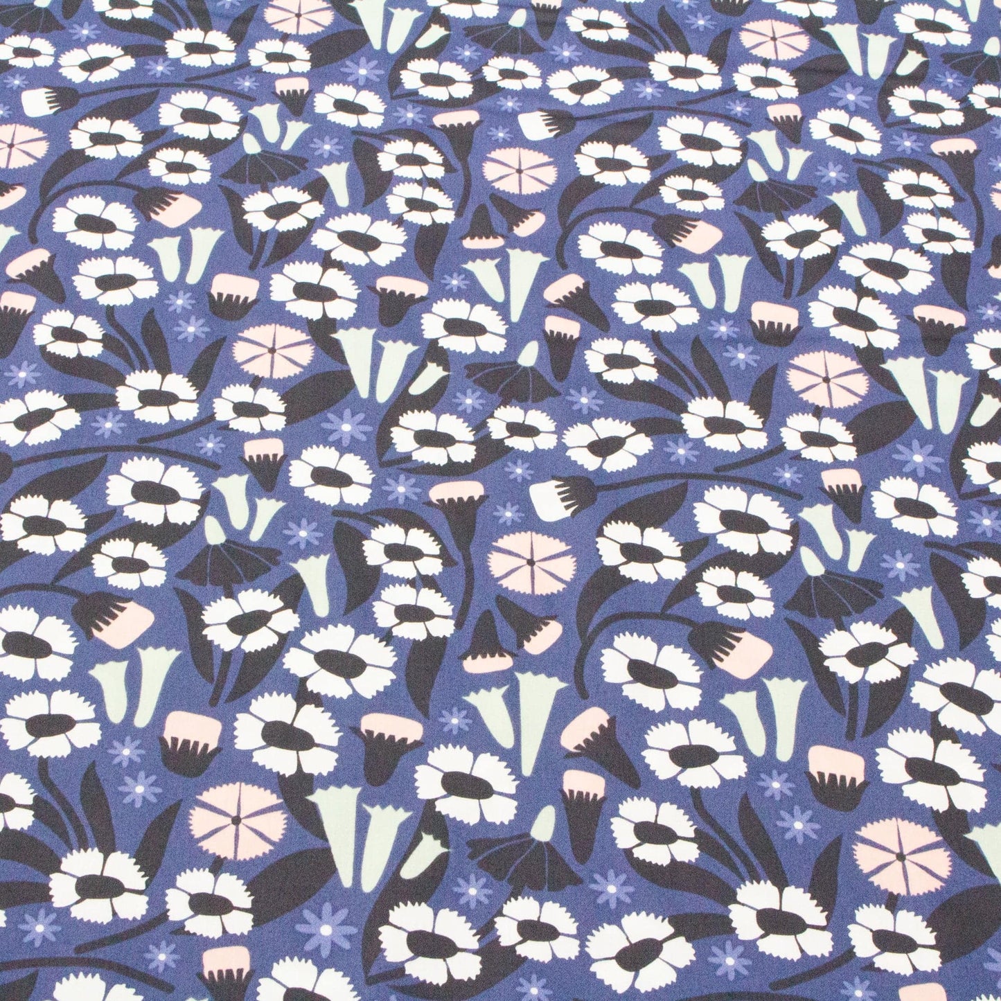 Cloud 9 Organic Cotton Sateen 'Organic Meadow Blue'