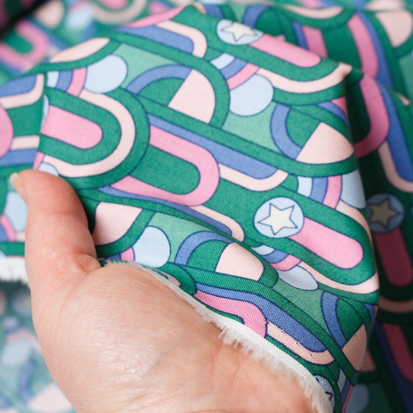 Cloud 9 Organic Quilting Cotton 'Cosmic Realm Multi'