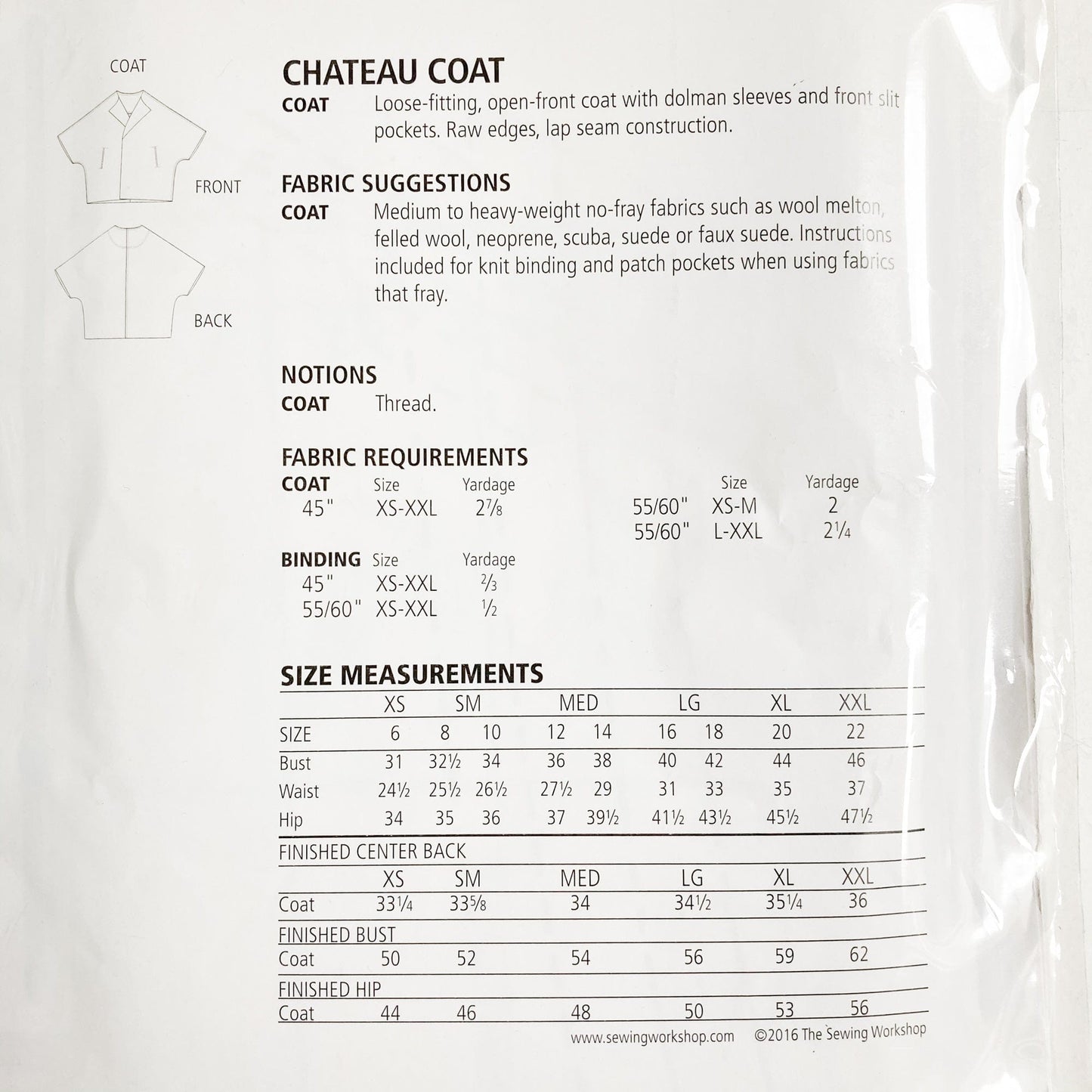 The Sewing Workshop: Chateau Coat