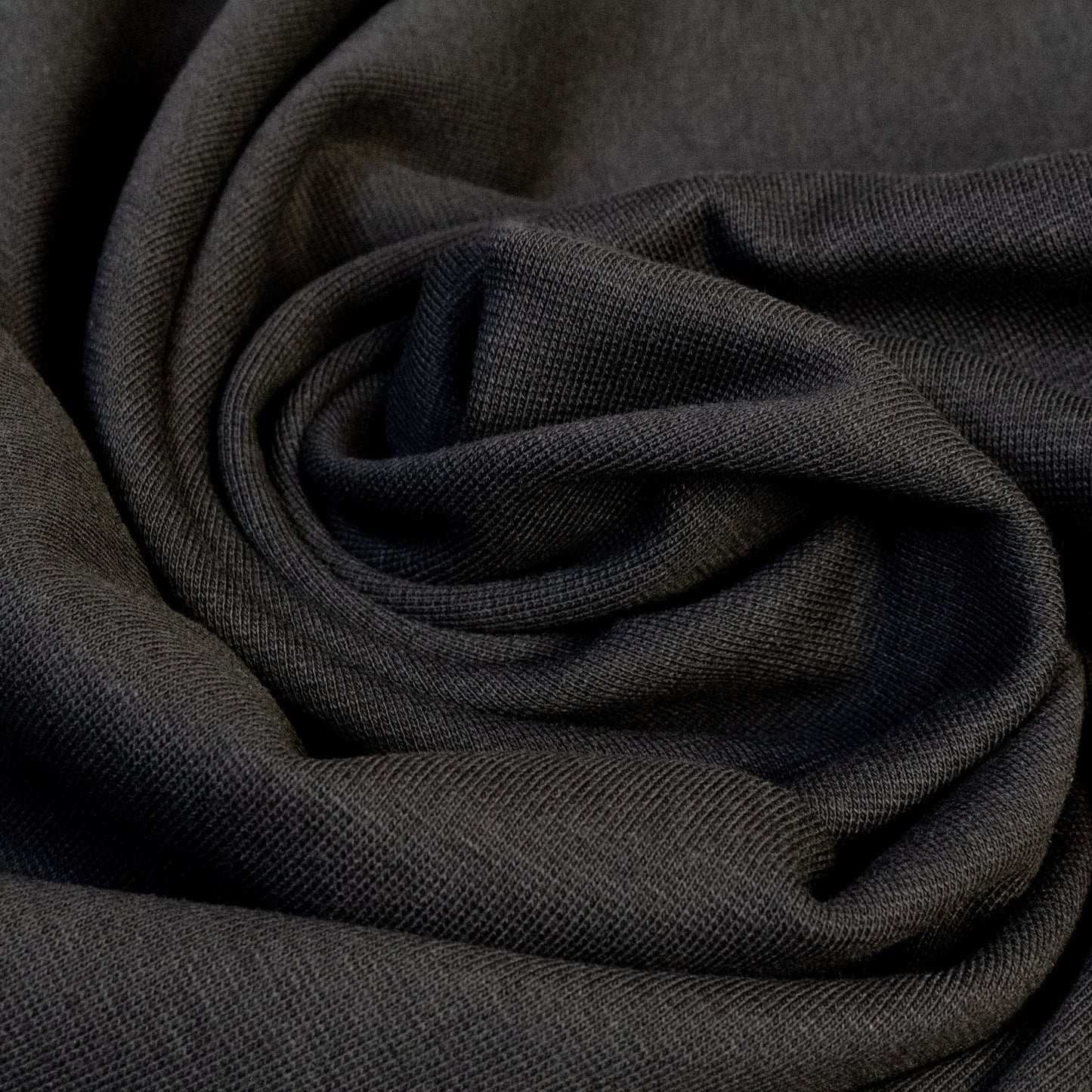 Cotton Jersey Tubular Ribbing in Black
