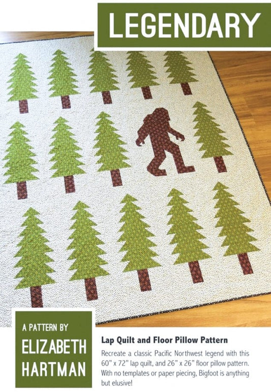 Elizabeth Hartman: 'Legendary' Lap Quilt and Floor Pillow Pattern