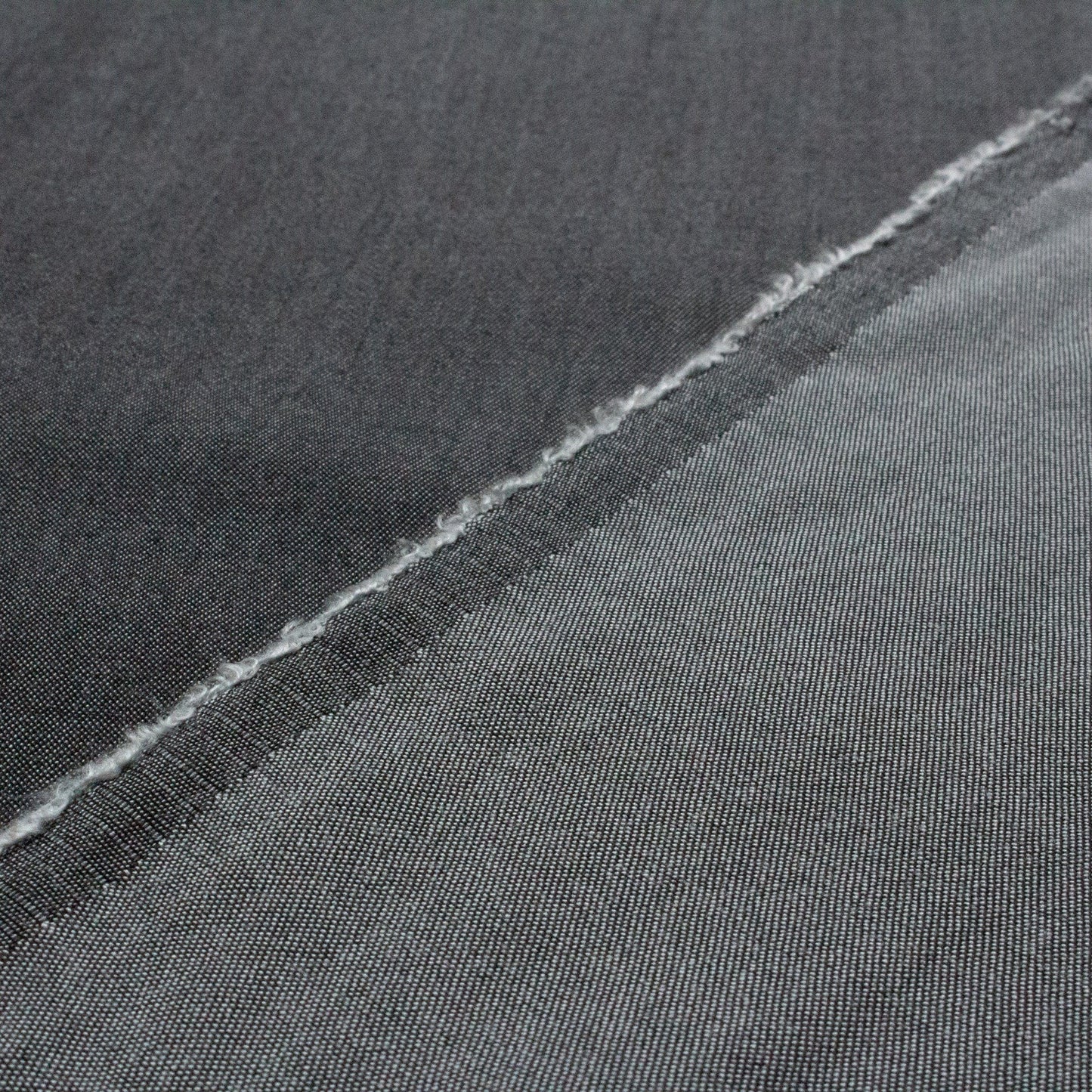 90cm Piece Tencel Chambray in Anthracite Grey