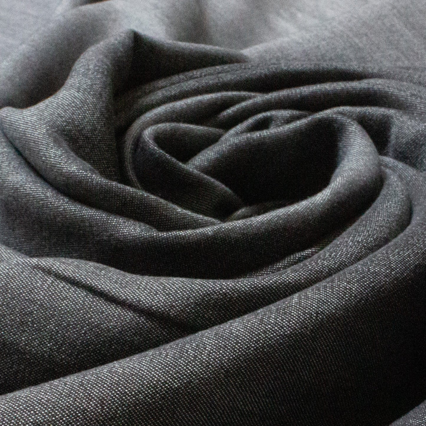 90cm Piece Tencel Chambray in Anthracite Grey