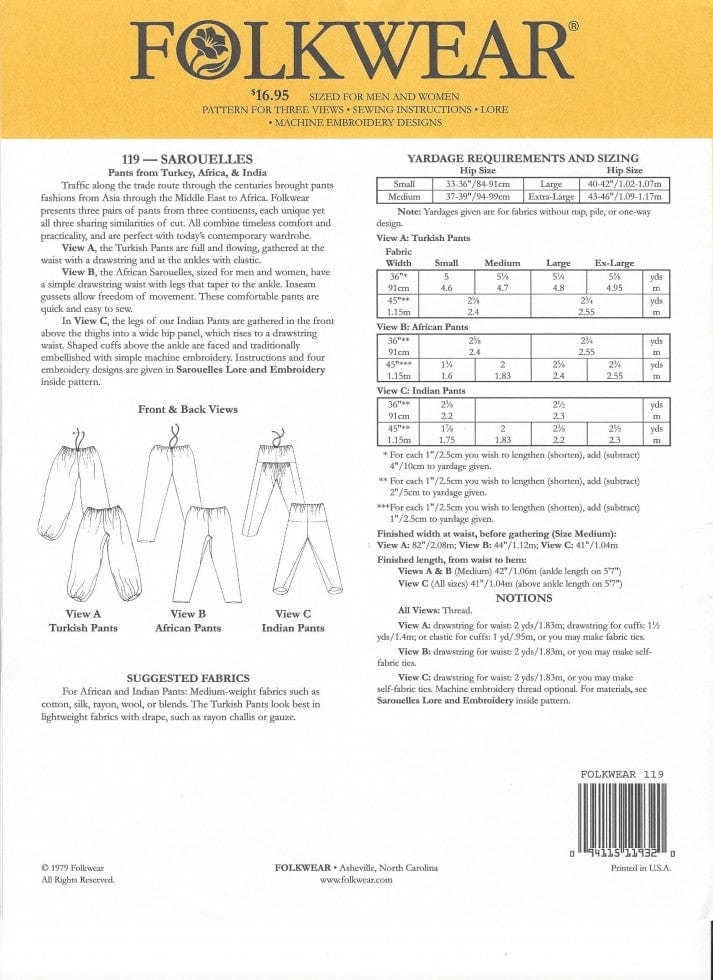 Folkwear: Sarouelles