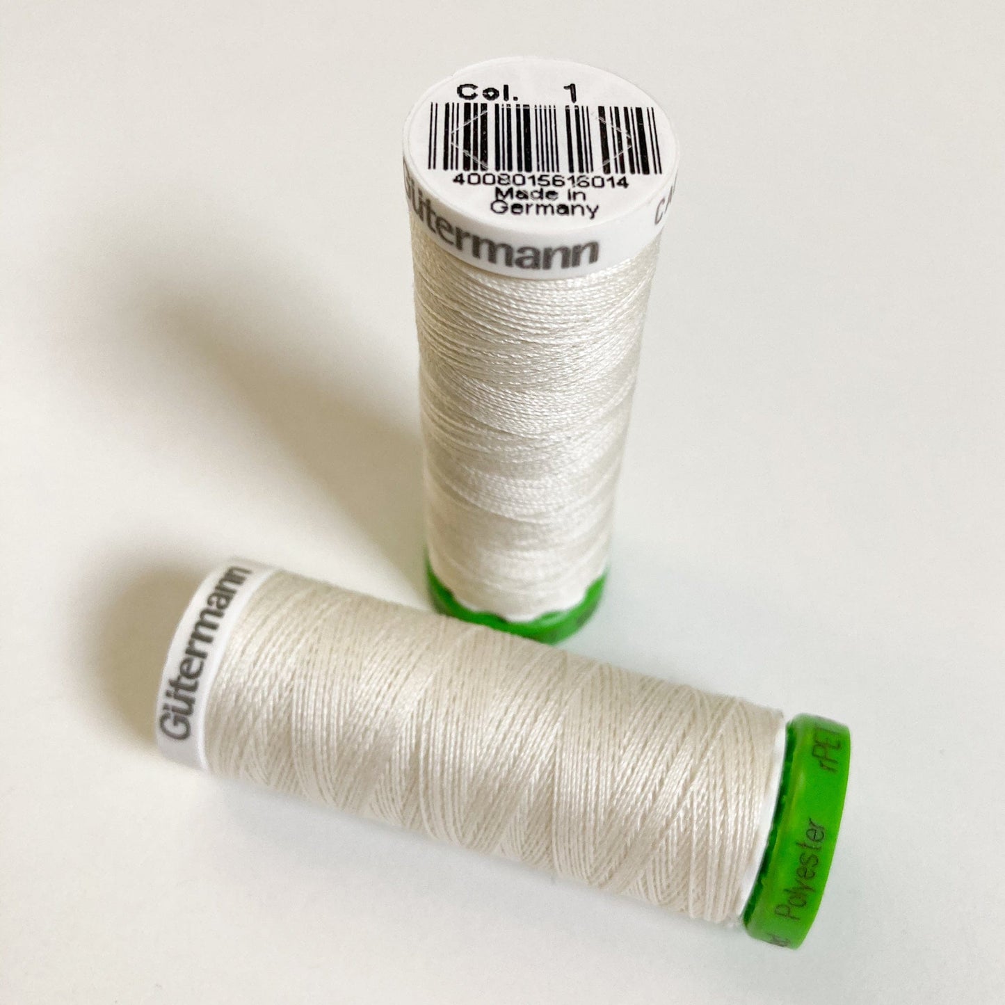 100 m Reel Gütermann Recycled Sew-All Thread in Ivory, No. 1
