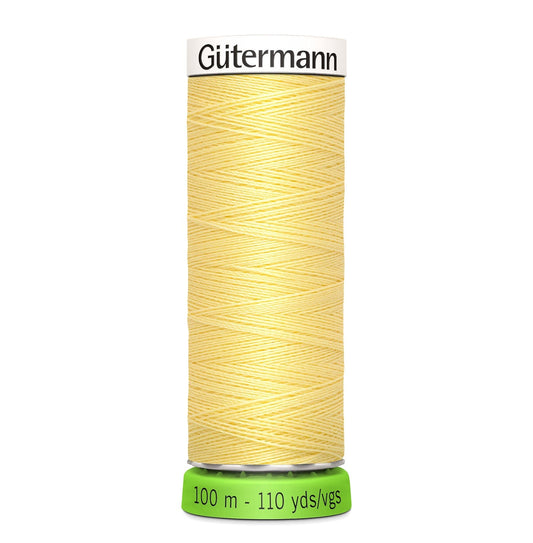 100m Reel Gütermann Recycled Sew-All Thread in Soft Yellow no.325