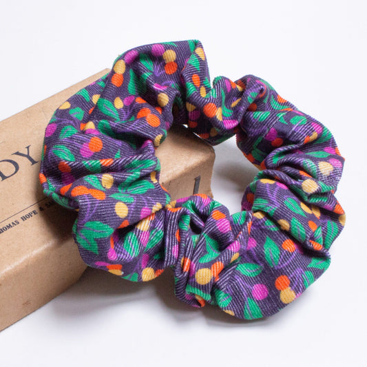 Large Cotton Needlecord Scrap Scrunchie made with Liberty Fabric