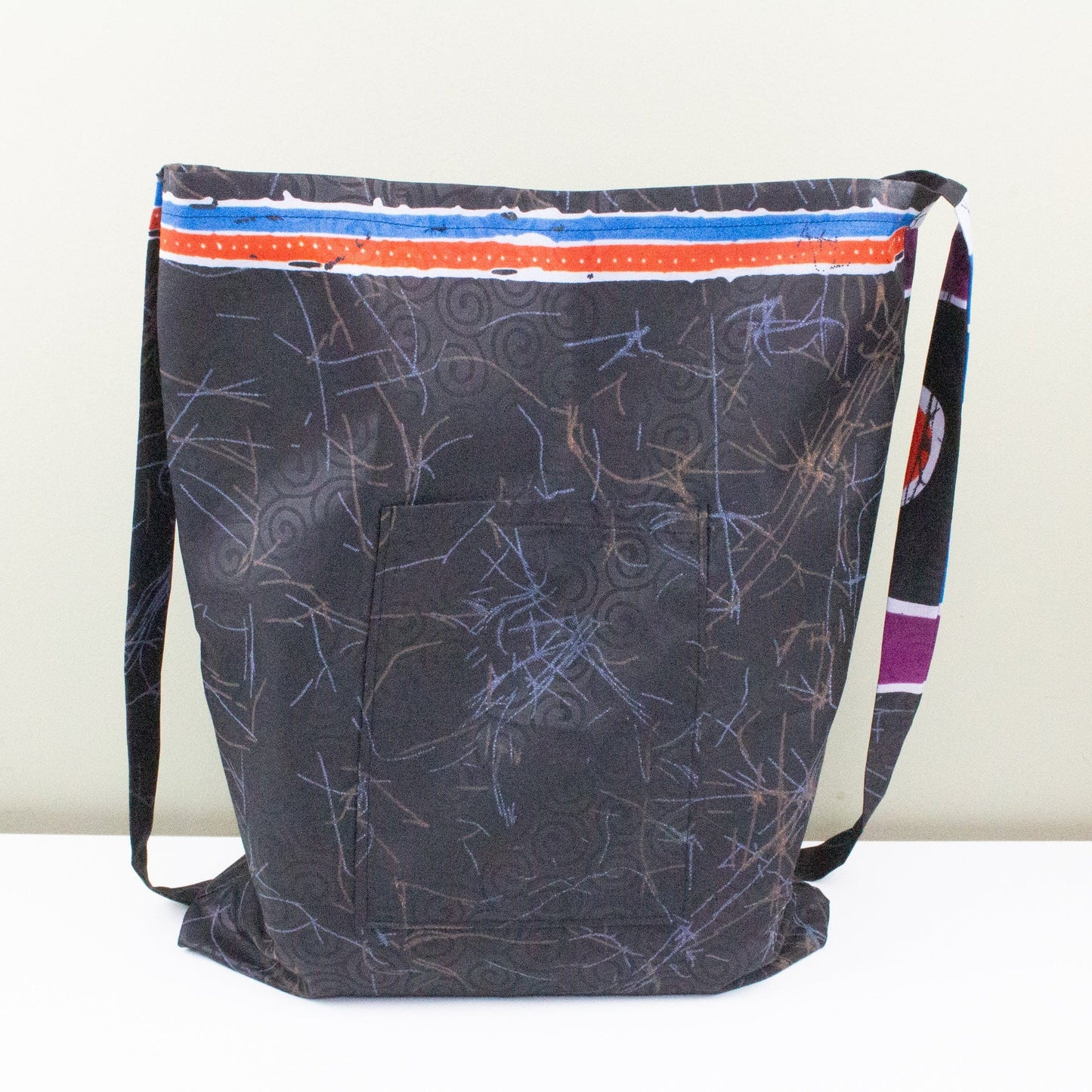 African Wax Shopper Bag - Cross Body Style