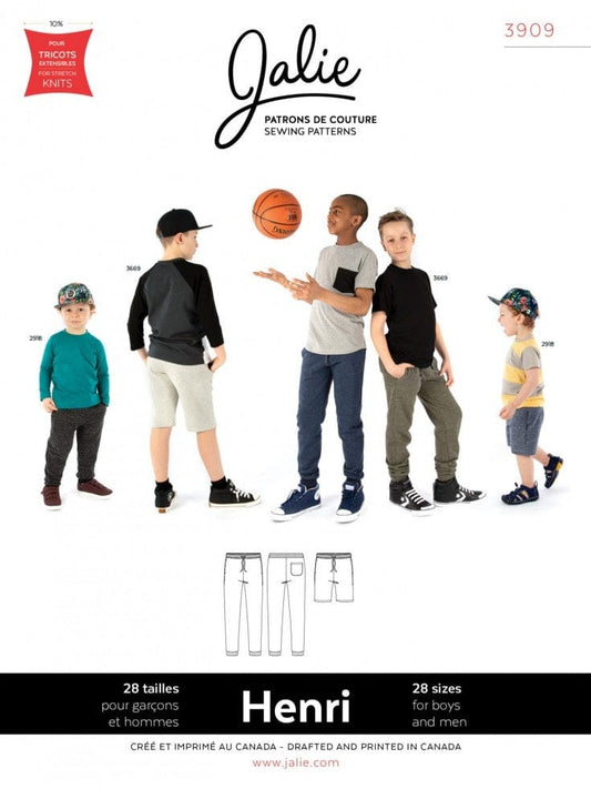 Jalie Sewing Patterns: Henri Joggers and Shorts 3909