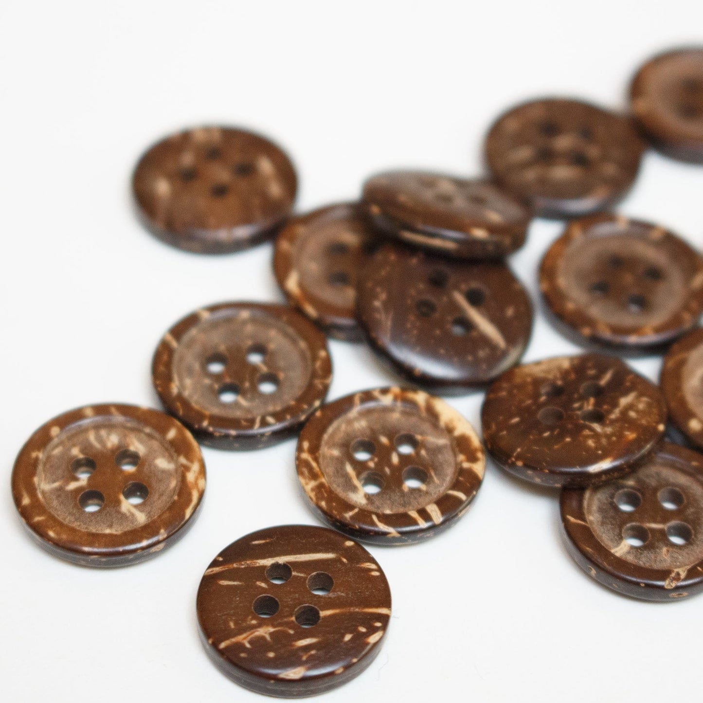 5 x Coconut Buttons - 15mm
