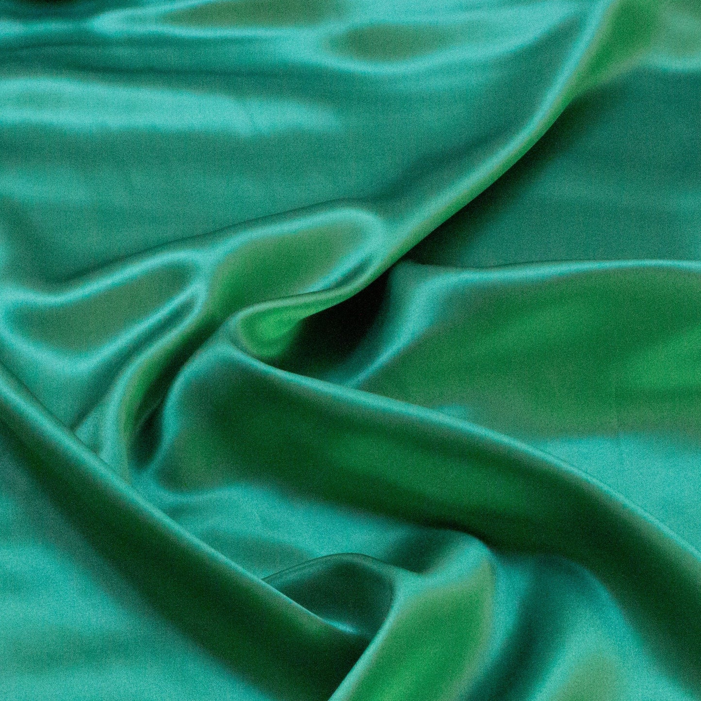 Silk & Viscose Mix Satin Emerald Green