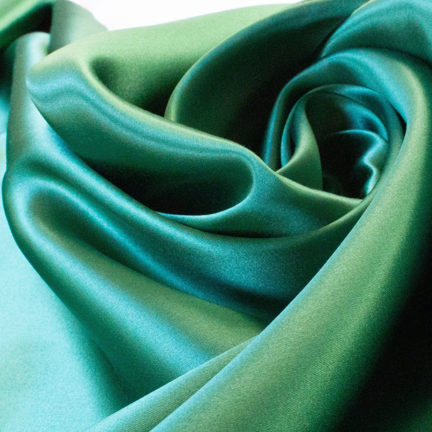Silk & Viscose Mix Satin Emerald Green