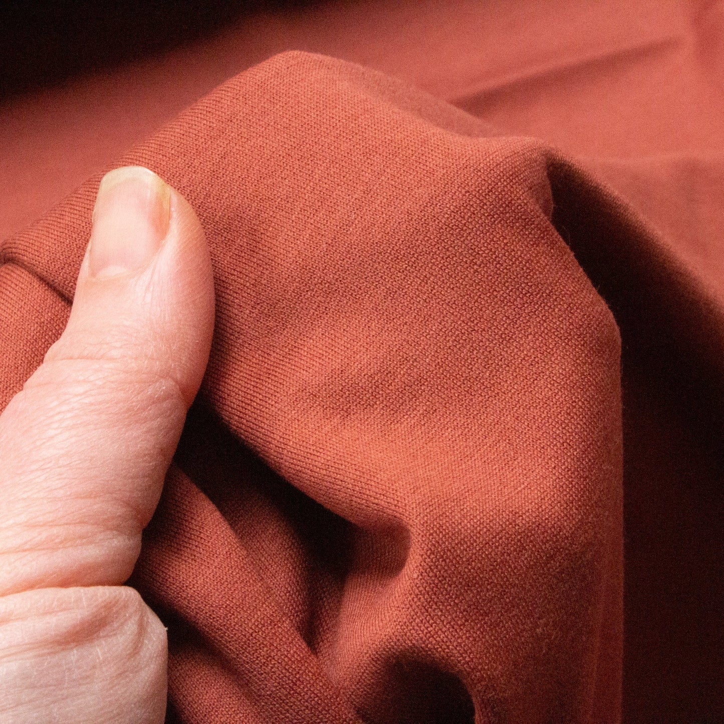 Organic Cotton Single Jersey in Cinnamon Brown