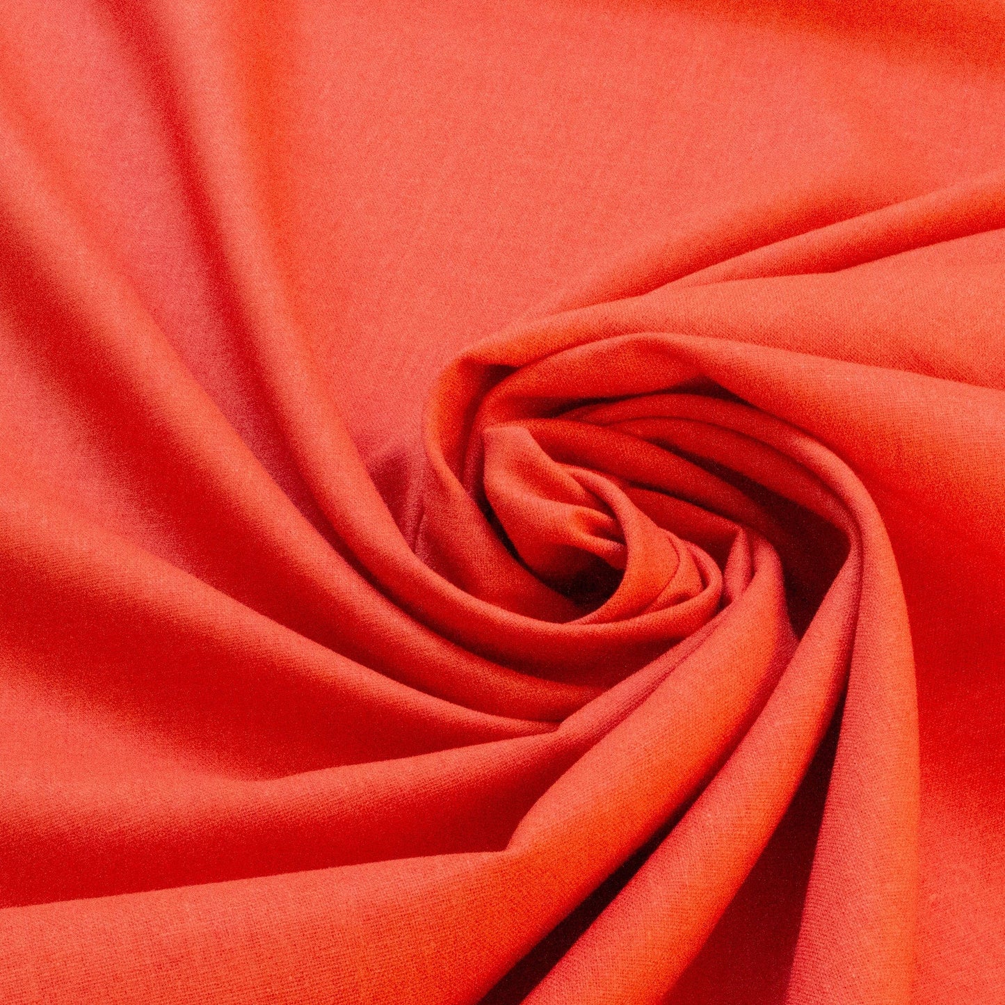 70cm Piece Linen & Viscose Mix Chambray in Tomato Red