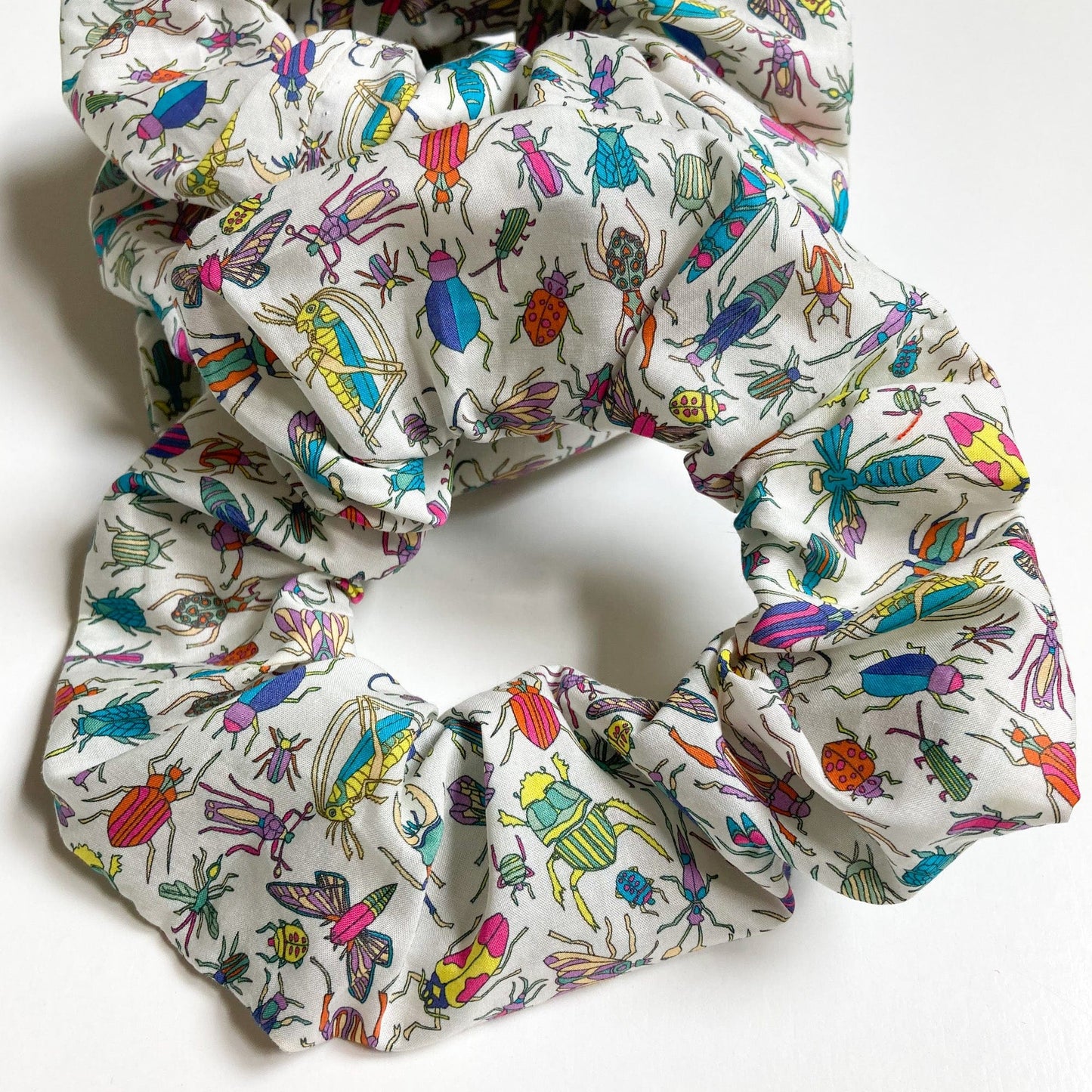 Large Insect Scrap Scrunchie made with Liberty Fabric