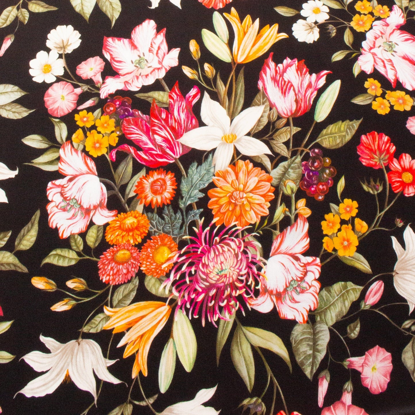 Liberty Fabrics Kensington Silk Crepe de Chine 'Stately Bouquet'