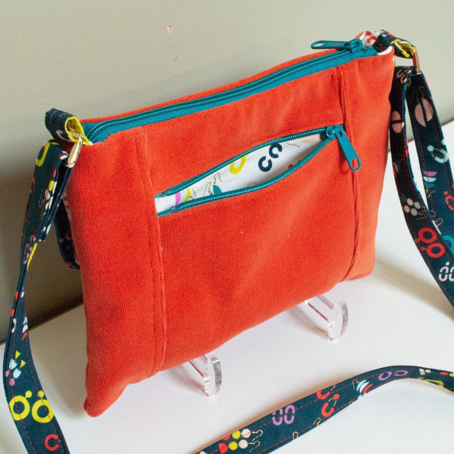 Materials Kit for Noodlehead Orange Velvet Traverse Bag
