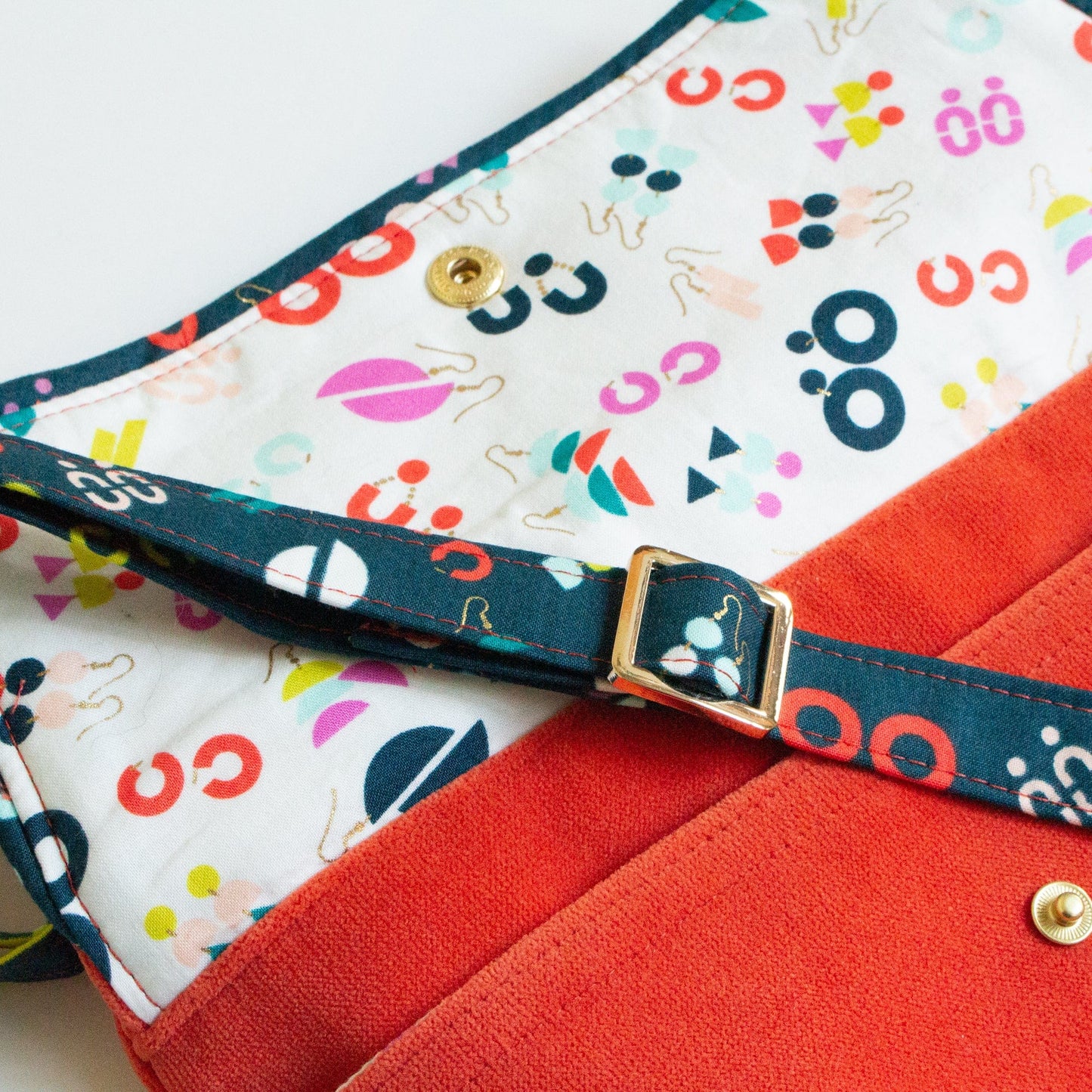 Materials Kit for Noodlehead Orange Velvet Traverse Bag