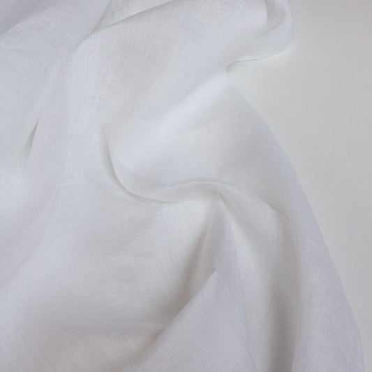 Handwoven White Linen - Lightweight