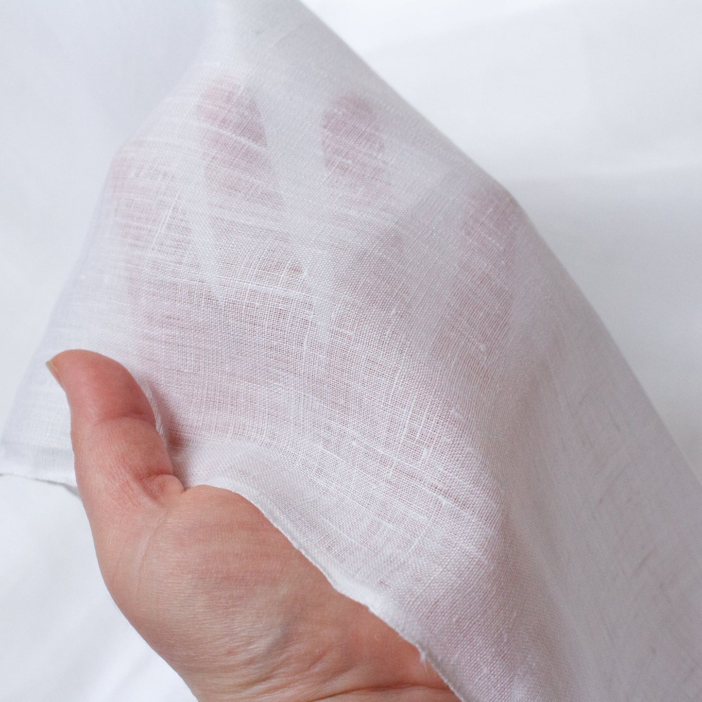 Handwoven White Linen - Lightweight