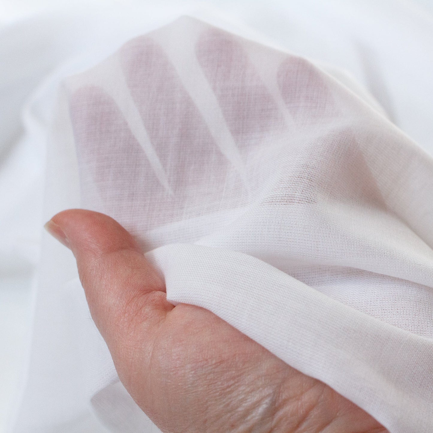 Organic Cotton Voile in White