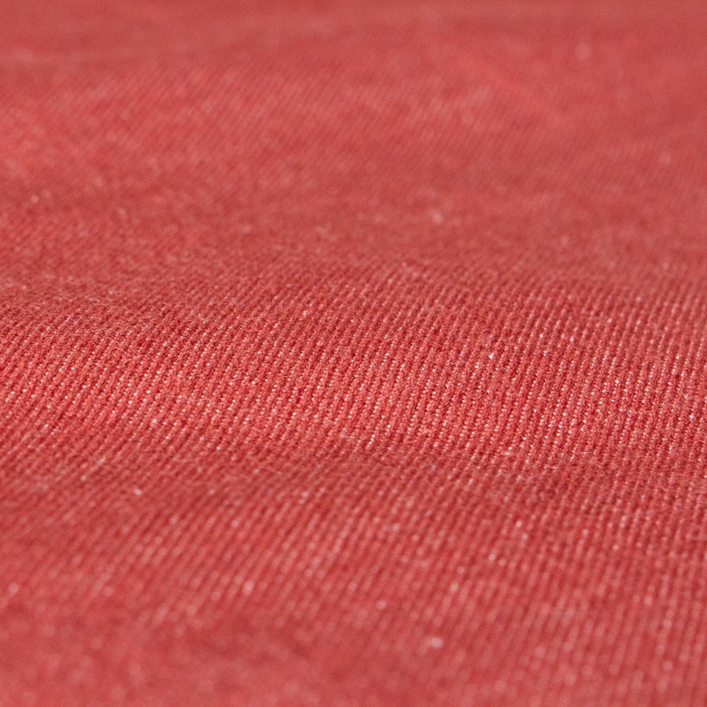 Organic Cotton 6.5oz Brushed Denim in Brick Red