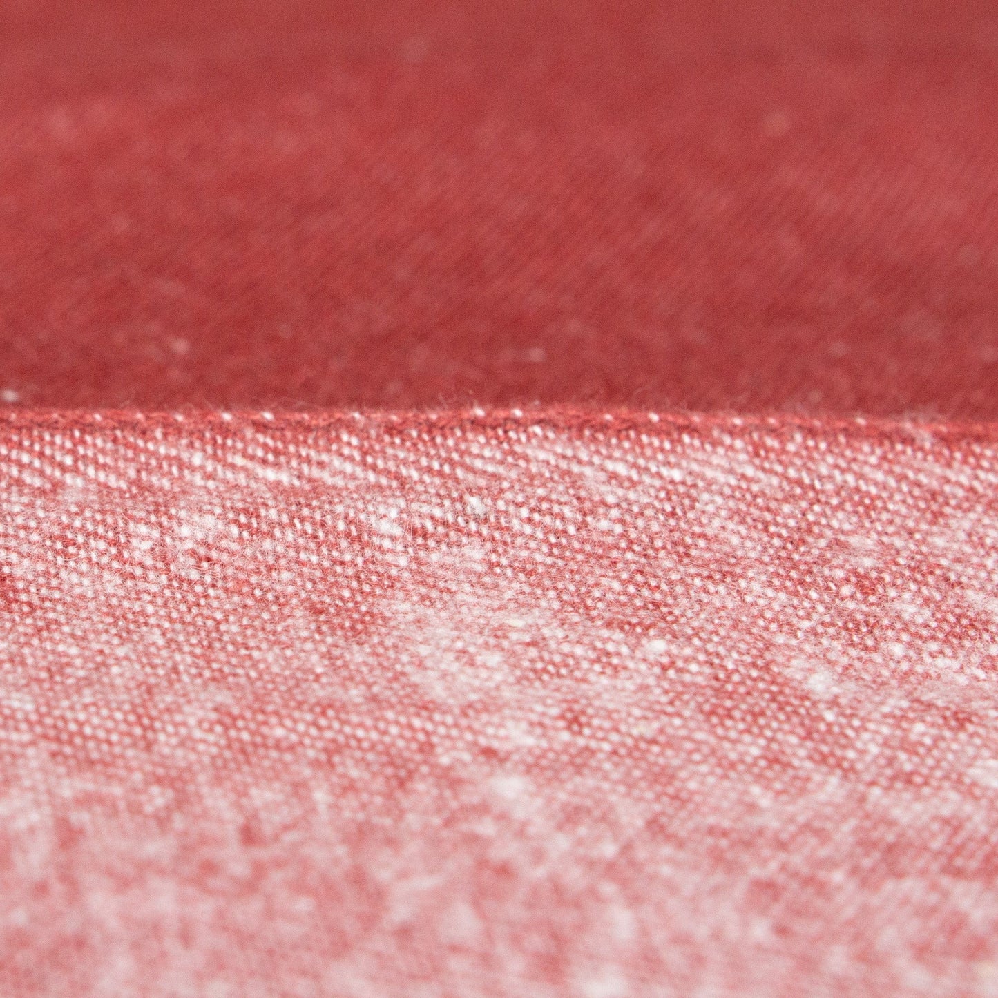 Organic Cotton 6.5oz Brushed Denim in Brick Red