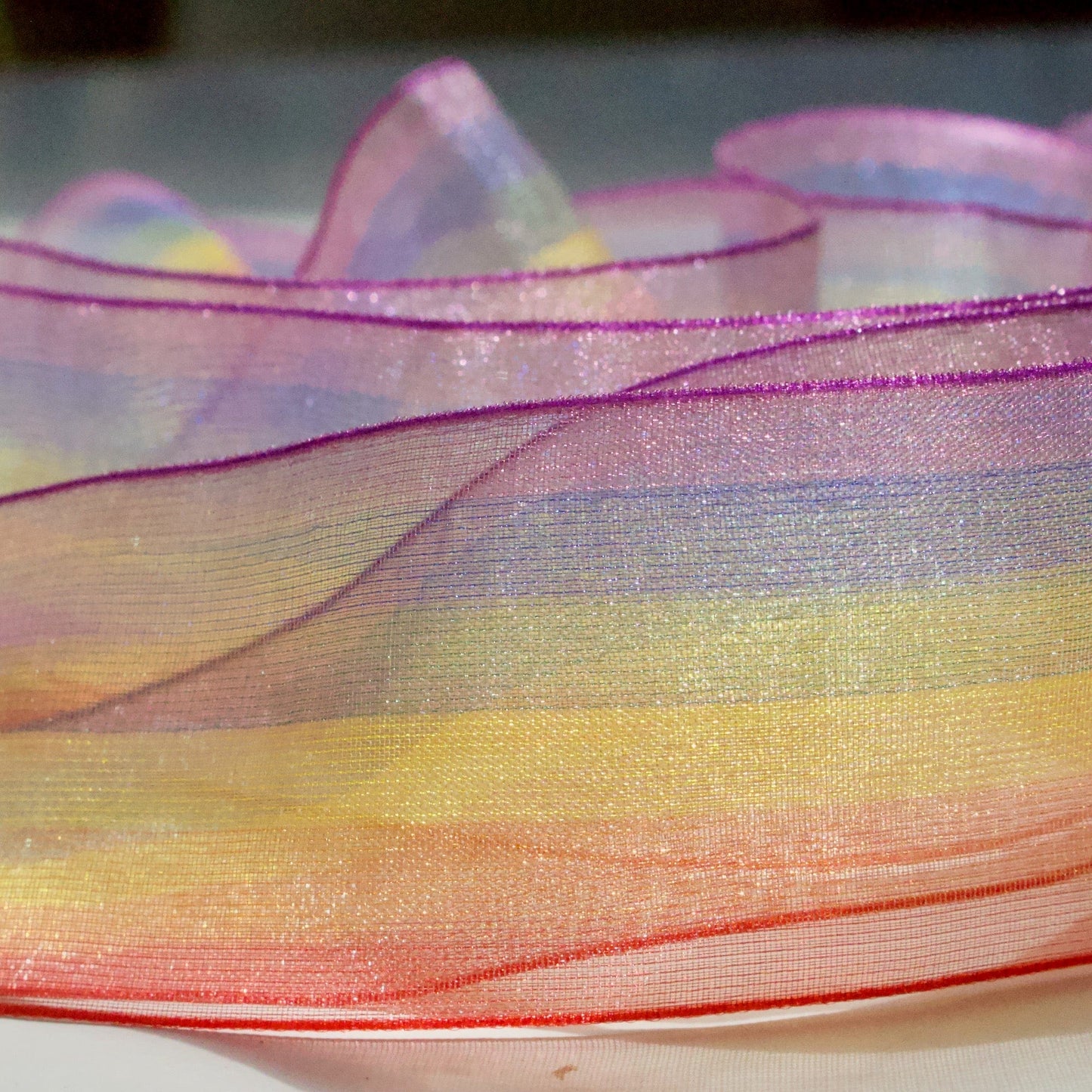 Rainbow Organza Ribbon - 40 mm