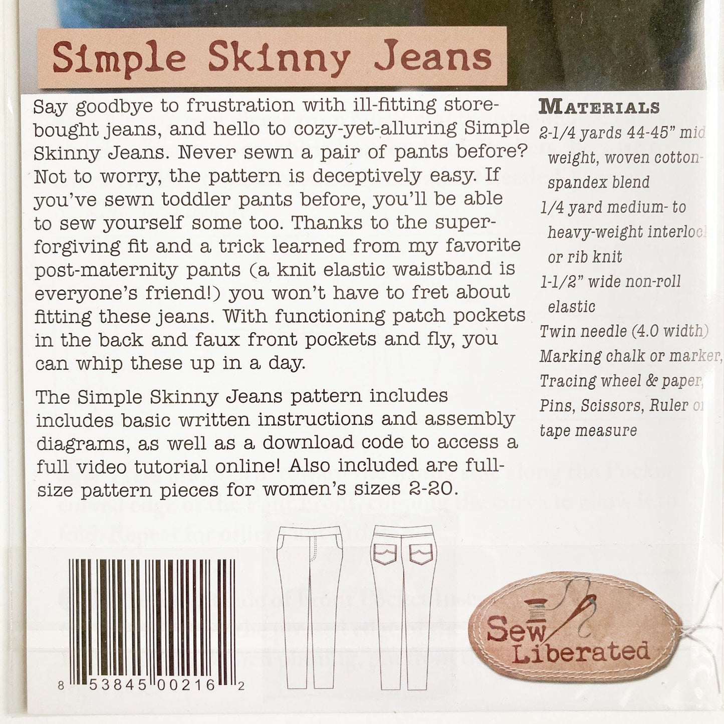 Sew Liberated: Simple Skinny Jeans