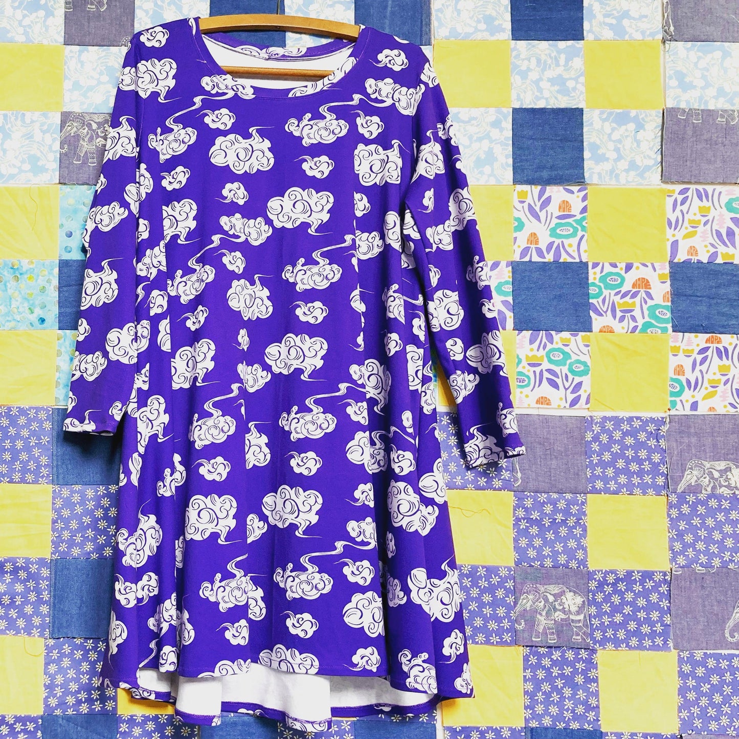 Roo-Tid: Organic Cotton Interlock Jersey 'Passing Clouds'