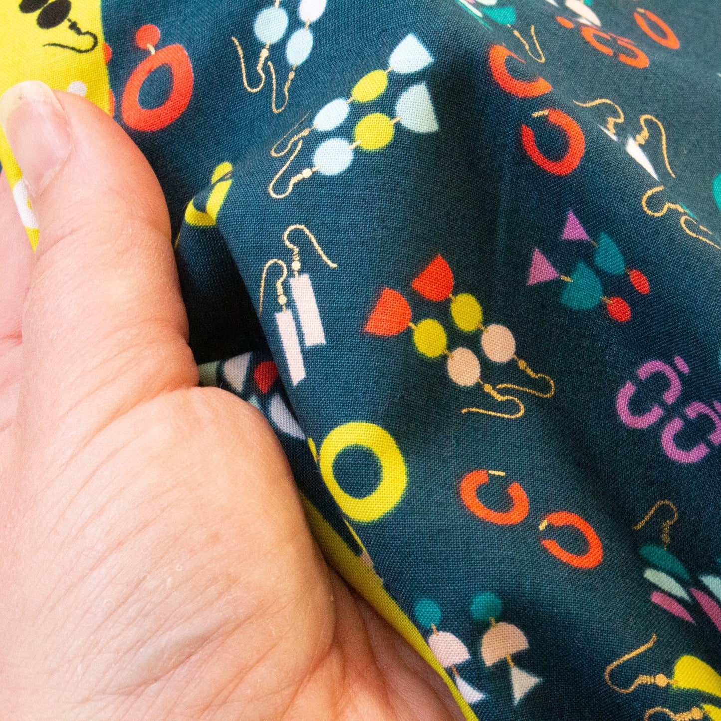 Ruby Star Society Quilting Cotton 'Ornament' in Peacock