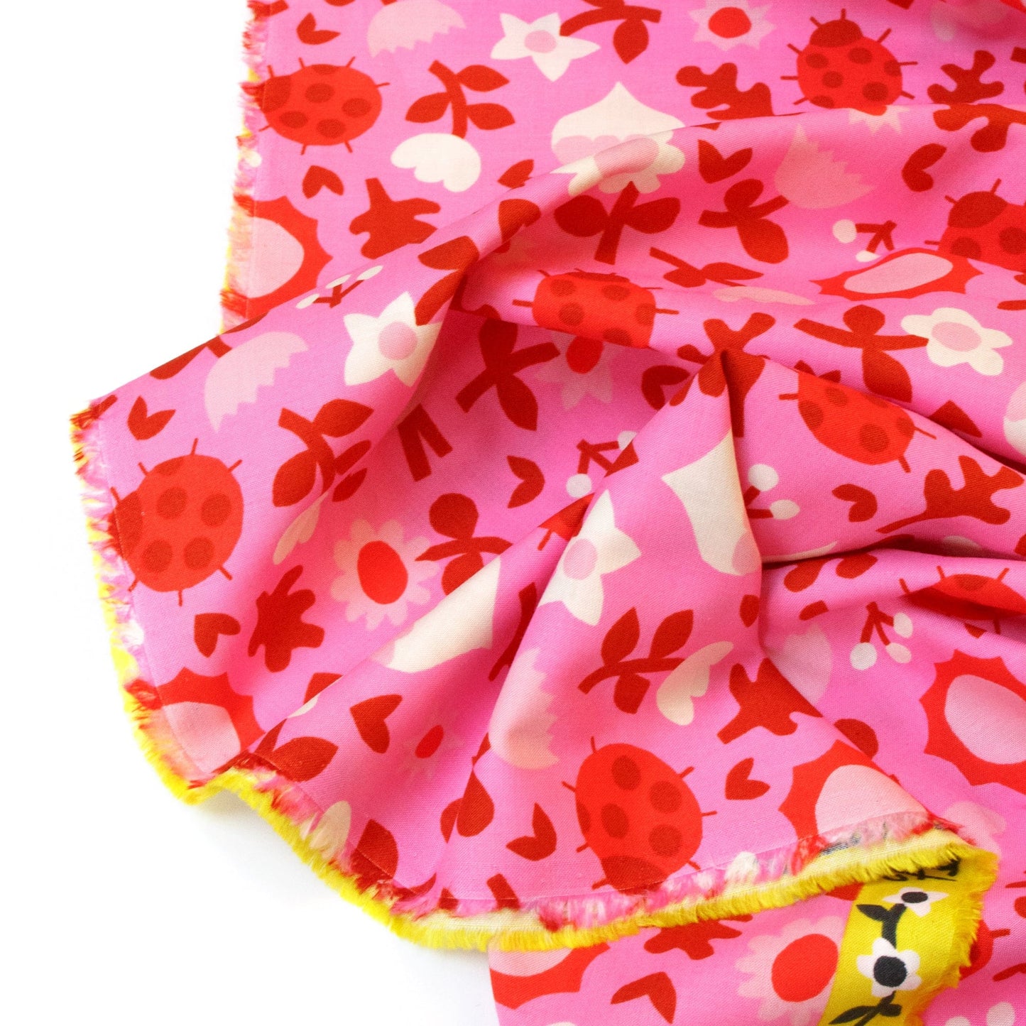 Ruby Star Society Quilting Cotton 'Clippings' in Flamingo from 'Petunia'