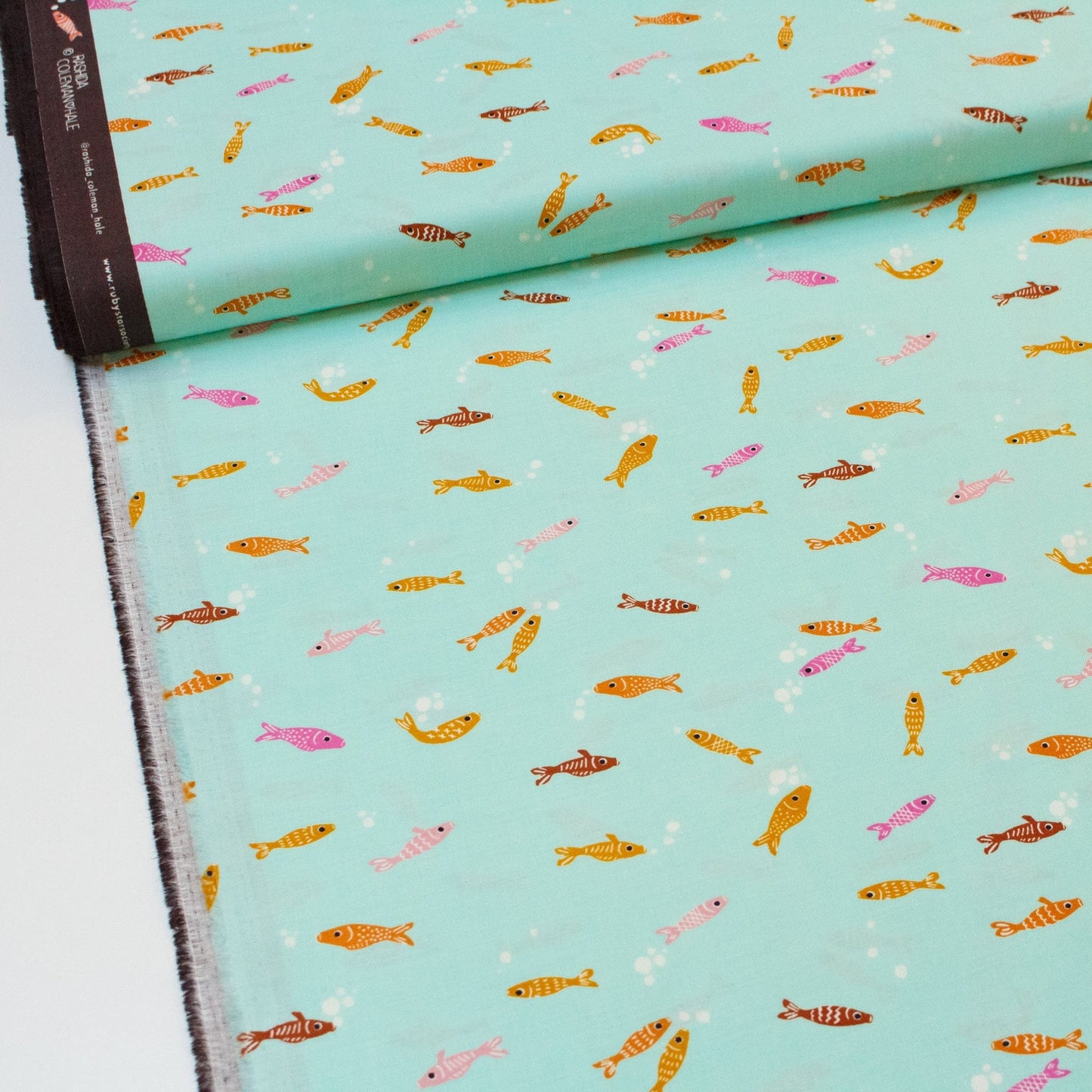 Ruby Star Society 'Koi Pond' Quilting Cotton 'Fishes' in Mint