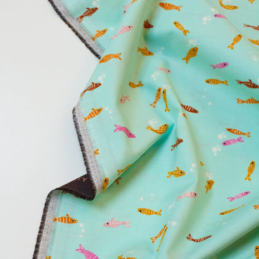 Ruby Star Society 'Koi Pond' Quilting Cotton 'Fishes' in Mint