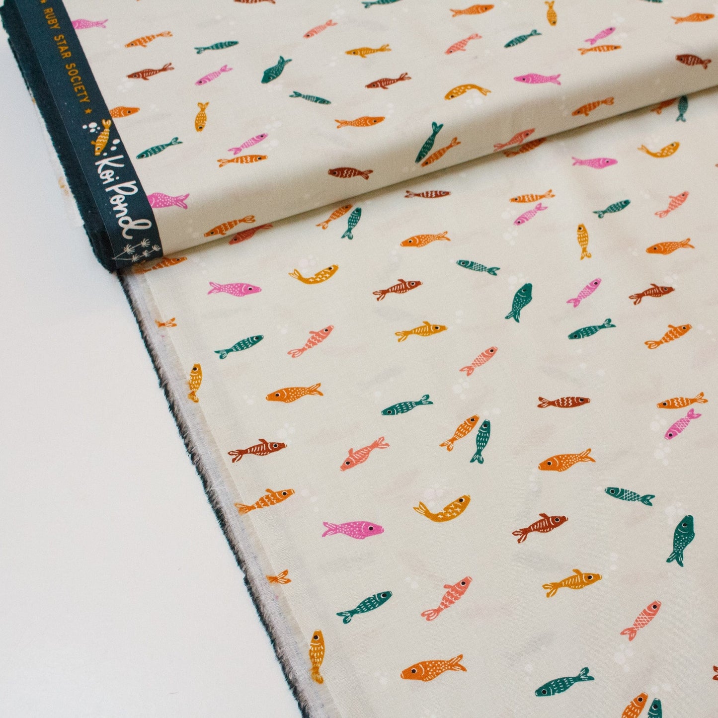Ruby Star Society 'Koi Pond' Quilting Cotton 'Fishes' in Shell