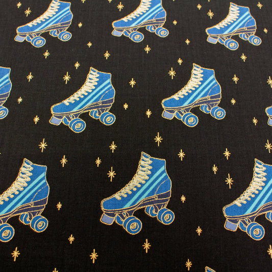 Ruby Star Society Quilting Cotton 'Rollerskates' in Black