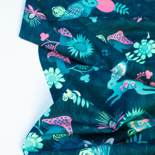 Ruby Star Society 'Firefly' Quilting Cotton 'Twilight' in Dark Teal