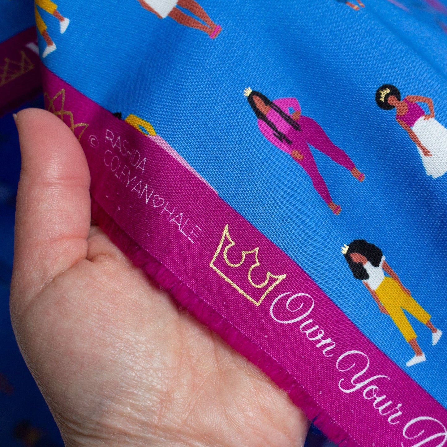 Ruby Star Society Quilting Cotton 'Her Majesty' in Royal Blue