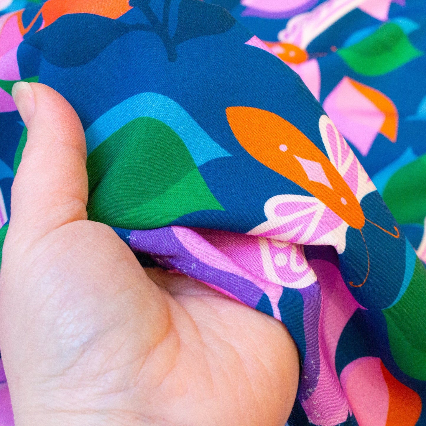 Ruby Star Society 'Stay Gold': Fine Rayon 'New Leaf' in Navy