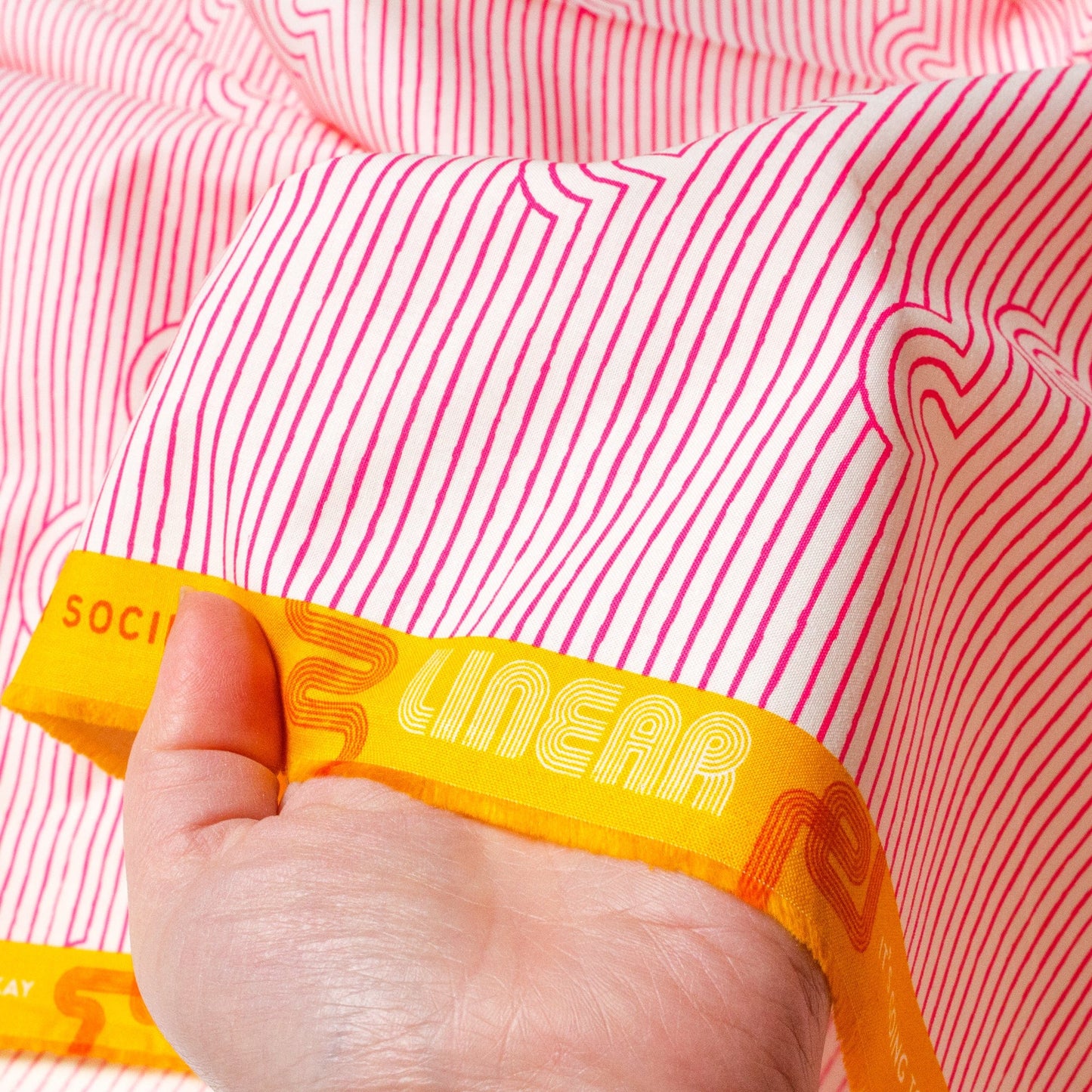 Ruby Star Society 'Linear' Quilting Cotton 'Caves' in Playful