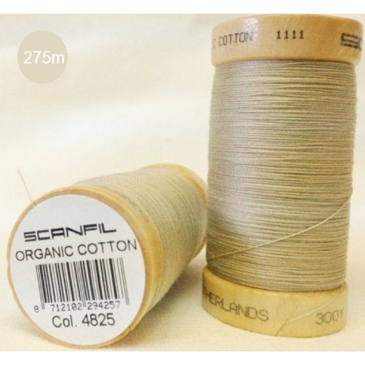 275m Reel Scanfil Organic Cotton Sew-All Thread in Beige 4825