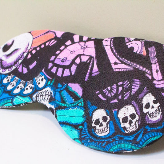 Cotton Eye Mask 'Memento Mori’ - Twilight
