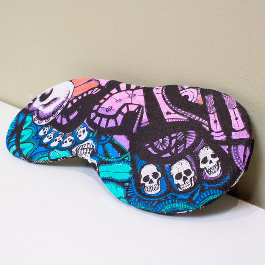 Cotton Eye Mask 'Memento Mori’ - Twilight