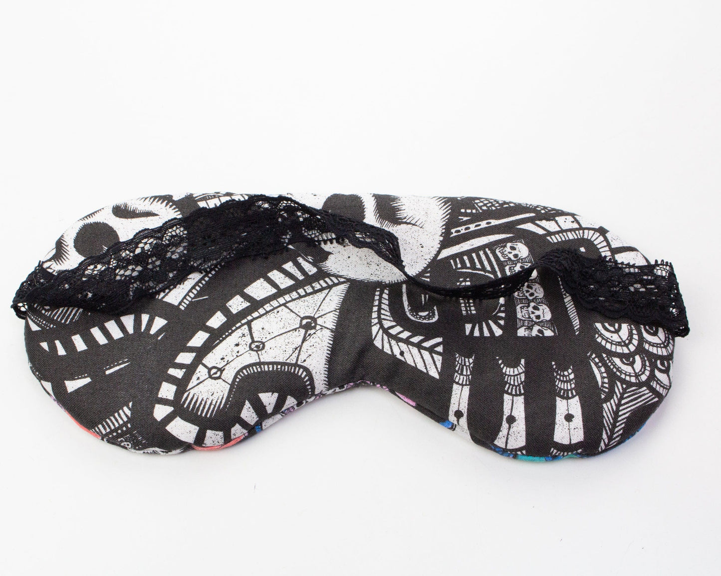 Cotton Eye Mask 'Memento Mori’ in Crepuscular